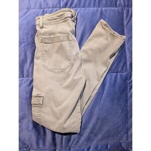 Paige Women Hoxton Olive Green Cargo Skinny Jeans Lyocell Cotton - Size 27